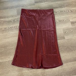 Banana republic silk red skirt
